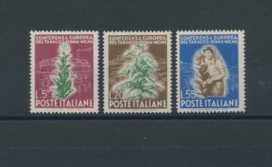 1950 Italy - Republic, European Tobacco Conference Series, 3 Values, No. 629/31,