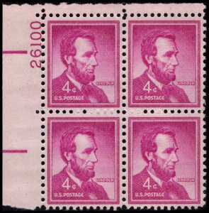 US #1036a LINCOLN MNH UL PLATE BLOCK #26100