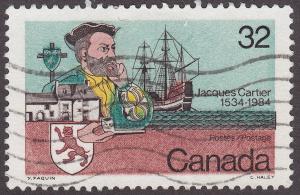 Canada 1011 Jacques Cartier and Ship 32¢ 1984