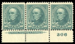 United States, 1894-95 #273 Cat$1,000, 1895 10c dark green, bottom margin pla...