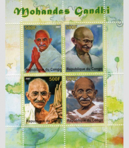Congo 2007 Mahatma Gandhi Sheet Perforated Mint (NH)