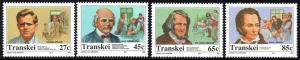 Transkei - 1992 Heroes of Medicine Set MNH** SG 281-284