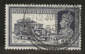 India Scott 160 used stamp from 1937-1940 set