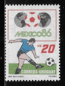 Uruguay 1986 Mexico World Cup Soccer Sc 1213 MNH A982
