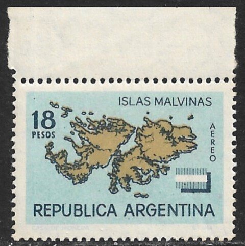 ARGENTINA 1964 FALKLAND ISLANDS CLAIM Airmail Sc C92 MNH