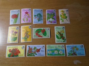 Gambia  #  354-66 MNH   Flowers
