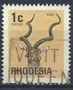 Rhodesia 1974 - 1c Antelope (Kudu) - SG489 used