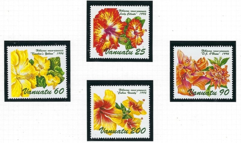 Vanuatu 689-92 MNH 1996 Hibiscus (fe8759)