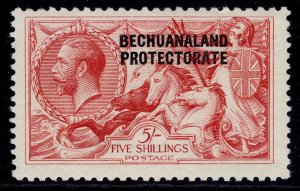 BECHUANALAND PROTECTORATE GV SG89, 5s rose-carmine, NH MINT. Cat £110.