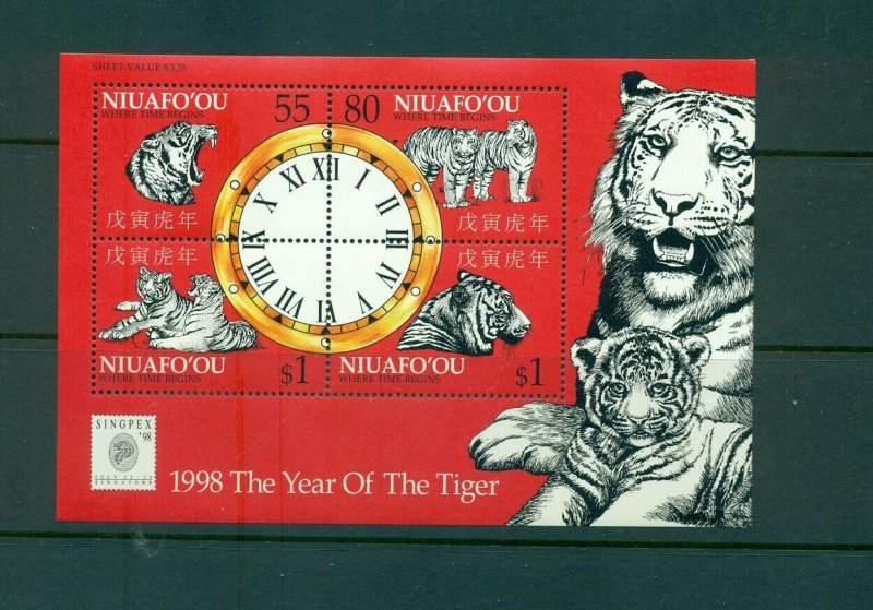 Niuafo'ou - Sc# 209. 1998 Year of Tiger. Lunar New Year. MNH Souv. Sheet. $5.75.