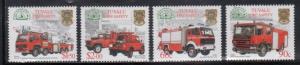 Tuvalu 850-54 Fire Trucks Mint NH