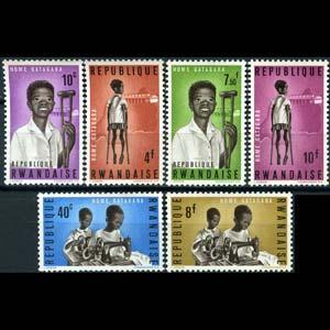 RWANDA 1964 - Scott# 70-5 Handicapped Set of 6 NH