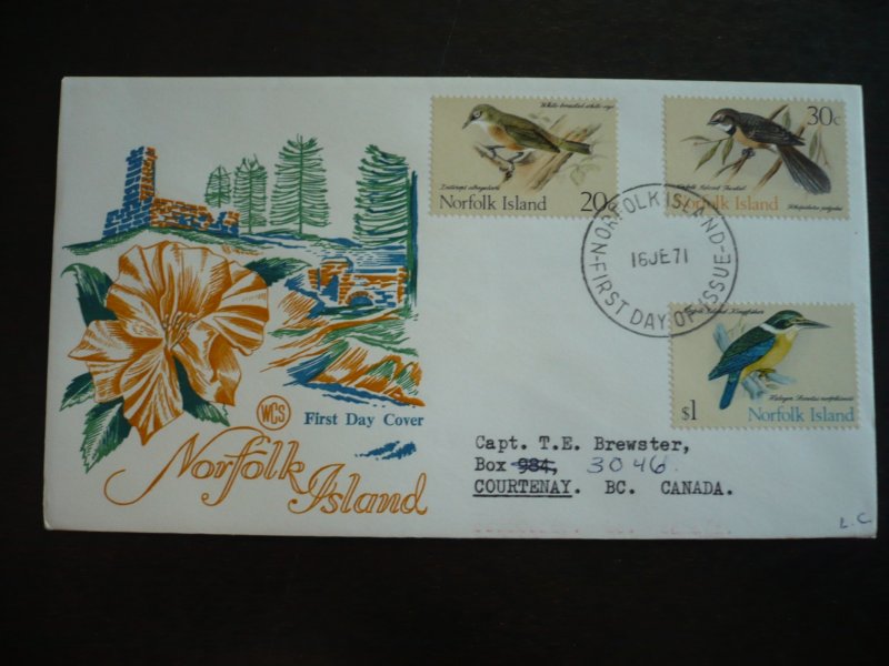 Postal History - Norfolk Island - Scott# 135,137,140 - First Day Cover