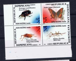Dominican Republic 1317 NH 1999 Insects Block 