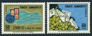 Turkey 1753-1754,1754a,MNH.Michel 2067-2068,Bl.13. Trade Fair,Izmir-1967.Grapes.