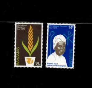 Bahamas 1975 - Womens Year  - Set of 2 Stamps  - Scott #378-9 - MNH