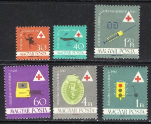 Thematic stamps HUNGARY 1961 HEALTH U/M SET 6 mint