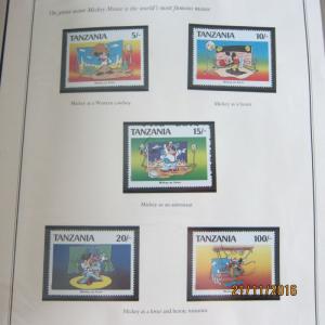 Tanzania Disney Sc 689-696 MNH