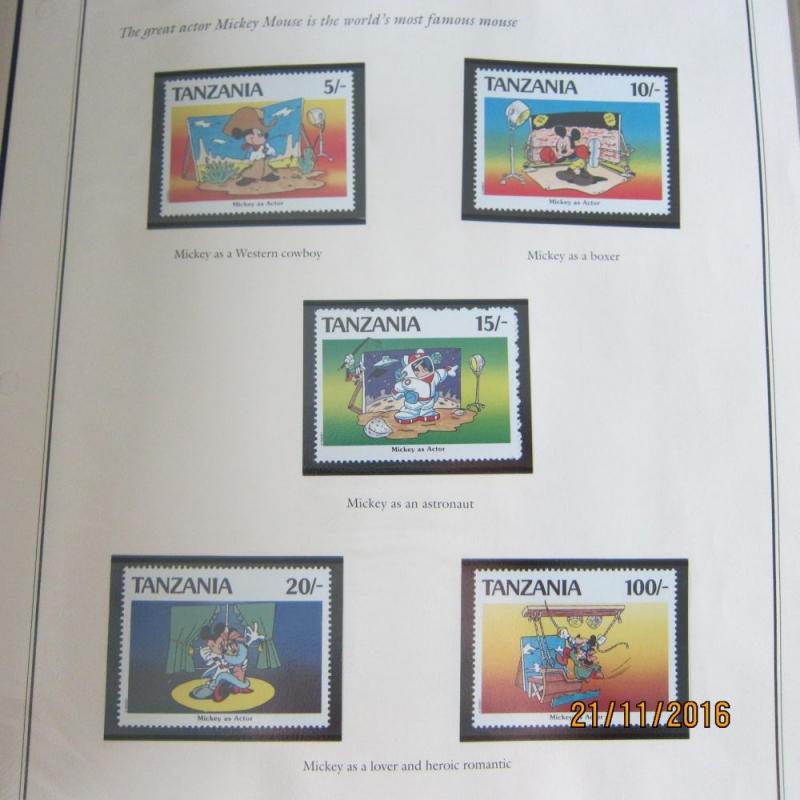 Tanzania Disney Sc 689-696 MNH