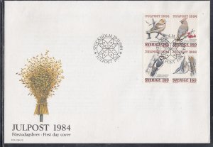 Sweden Scott 1517-20 FDC - Christmas 1984