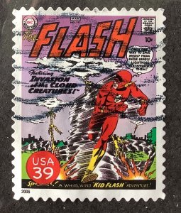 USA 2006 Scott 4084p used - 39c, DC Comics Super Heroes, Flash