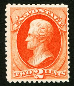 #178 1875 2c Vermillion Andrew Jackson Fine/Very Fine Unused Bright Rich Color 
