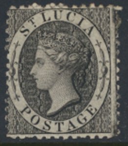 St Lucia SG 11x Perf 12½ wmk reversed  SC# 7 * 1864  MLH see details & scans  