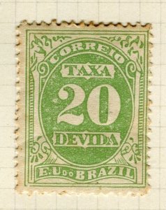 BRAZIL; Early 1900s TAXA DEVIDA issue Mint unused 20r. value