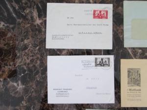 Great lot 5 Covers Postal History Post War Saar Germany