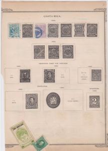 costa rica stamps on 2 pages ref r 11353