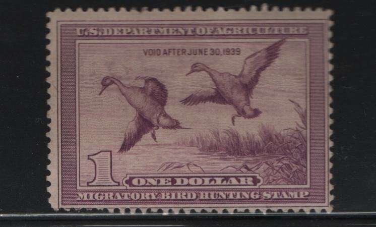 US, RW5, HINGED, 1938, DUCK STAMP