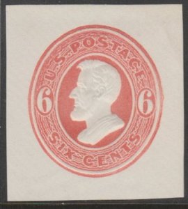 U.S. Scott #U181a Vermillion Embossed Stamp- Stationery & Wrappers - Mint Single