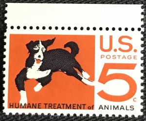 US MNH #1307 Single w/selvage Humane Treatment of Animals SCV $.25 L18