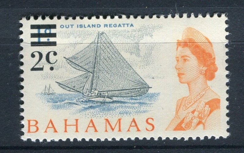 BAHAMAS; 1966 surcharged QEII pictorial issue fine MINT MNH 2c. value