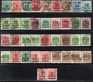 Germany Reich Scott # 241 - 278, used, w/o # 242A, # 260 exp h/s