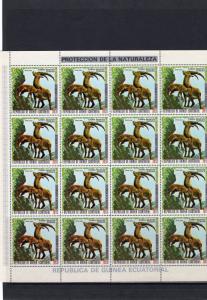 Equatorial Guinea 1976 Mi#886/892 EUROPEAN ENDANGERED SPECIES 7 Mini-Sheetlets