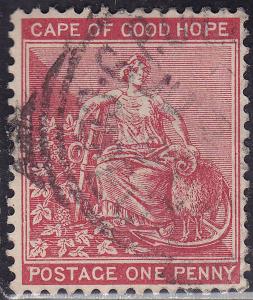 Cape of Good Hope 43 USED 1885 Hope & Symbols of Colony