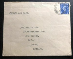 1949 Kantara Egypt Middle East Forces PO Airmail Cover To Brooklands England