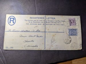 1925 British Leeward Islands St Kitts Nevis Dual Postage Cover to Toronto Canada