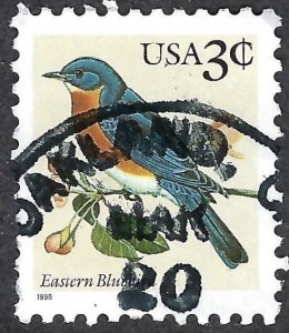 United States #3033 3¢ Eastern Bluebird (1996). Used.