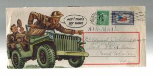 1943 USA Patriotic Cover Woonsocket RI Camp Wheeler GA Hey thats my Name