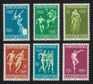 Luxembourg Football Cycling Olympic Games Mexico 6v 1968 MNH SG#815-820