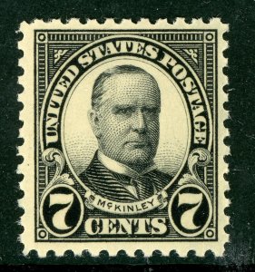 USA 1923 McKinley 7¢ Perf 11 Scott 559 Mint W575