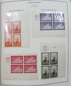 EDW1949SELL : UNITED NATIONS Beautiful collection in Scott Album Cplt 1951-1987.