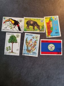 Stamps Belize 594-9 used