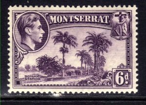 Montserrat 1938 - 48 KGV1 6d Violet MM SG 107 Perf 13 ( F283 )