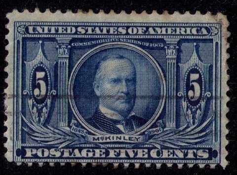 US Sc 326 Used William McKinley Dark Blue F-VF