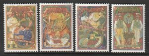 1993 Australia - Sc 1320-3 - MNH VF - 4 single - 19th century Trade Unions