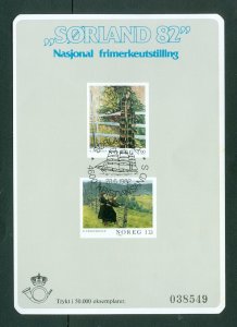 Norway. 1982 Souv. Sheet. Sorland 82 National Stamp Exhibition. Spc. Cancel