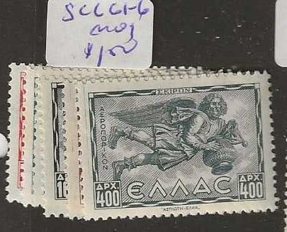 GREECE  SC C61-66    AIRMAIL      MOG          P0622H